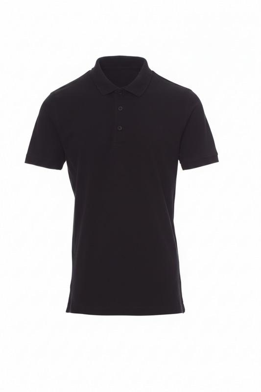 Regular Fit Men's Jersey Polo Black