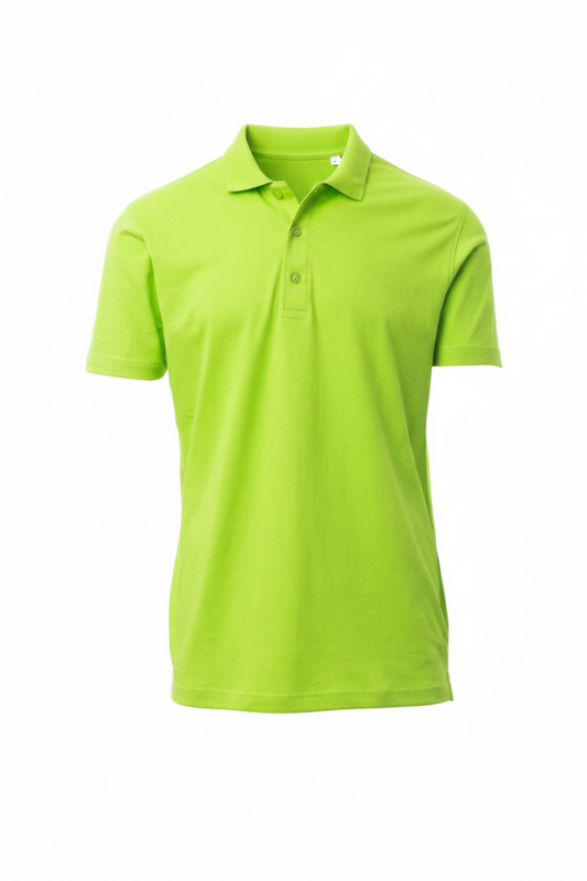 Regular Fit Men's Jersey Polo Lemon Green