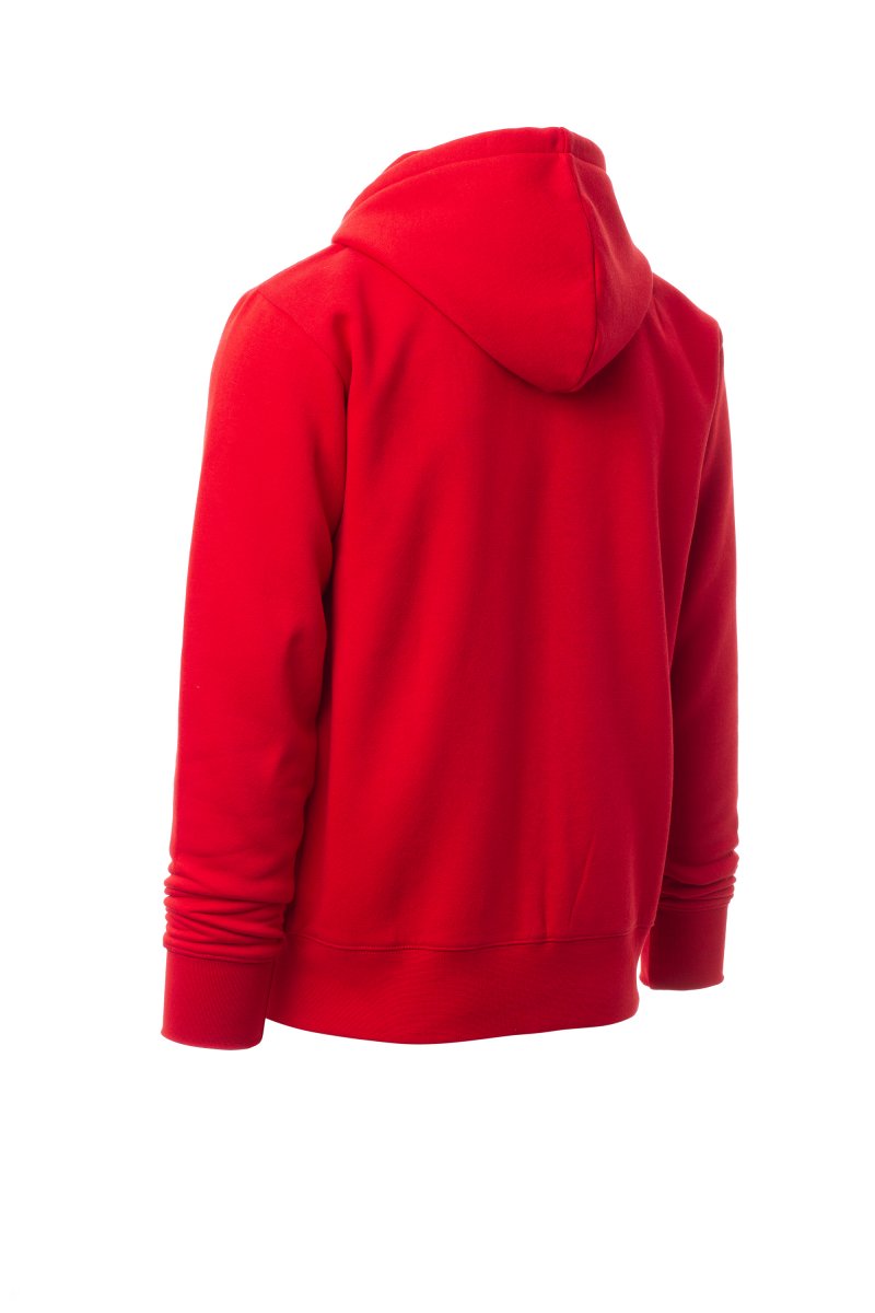 Red Zip Hoodie with Kangaroo Pocket