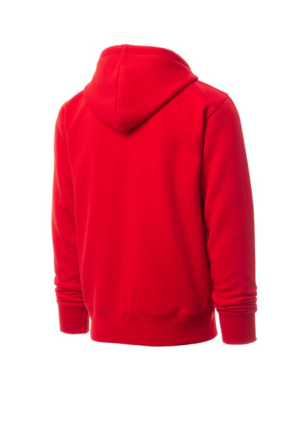 Red Zip Hoodie with Kangaroo Pocket