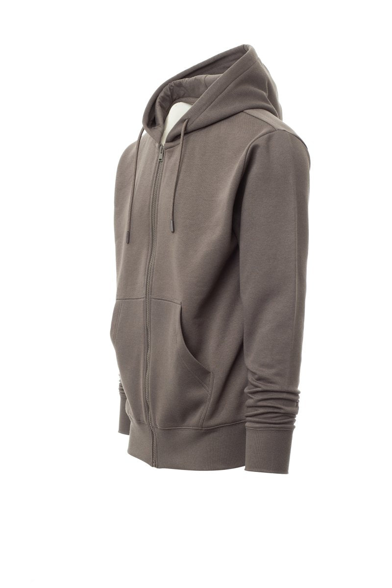 Smoke Zip Hoodie with Kangaroo Pocket