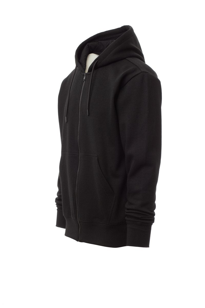 Black Zip Hoodie with Kangaroo Pocket