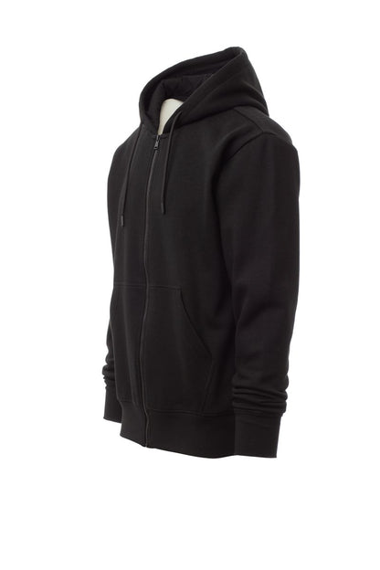 Black Zip Hoodie with Kangaroo Pocket