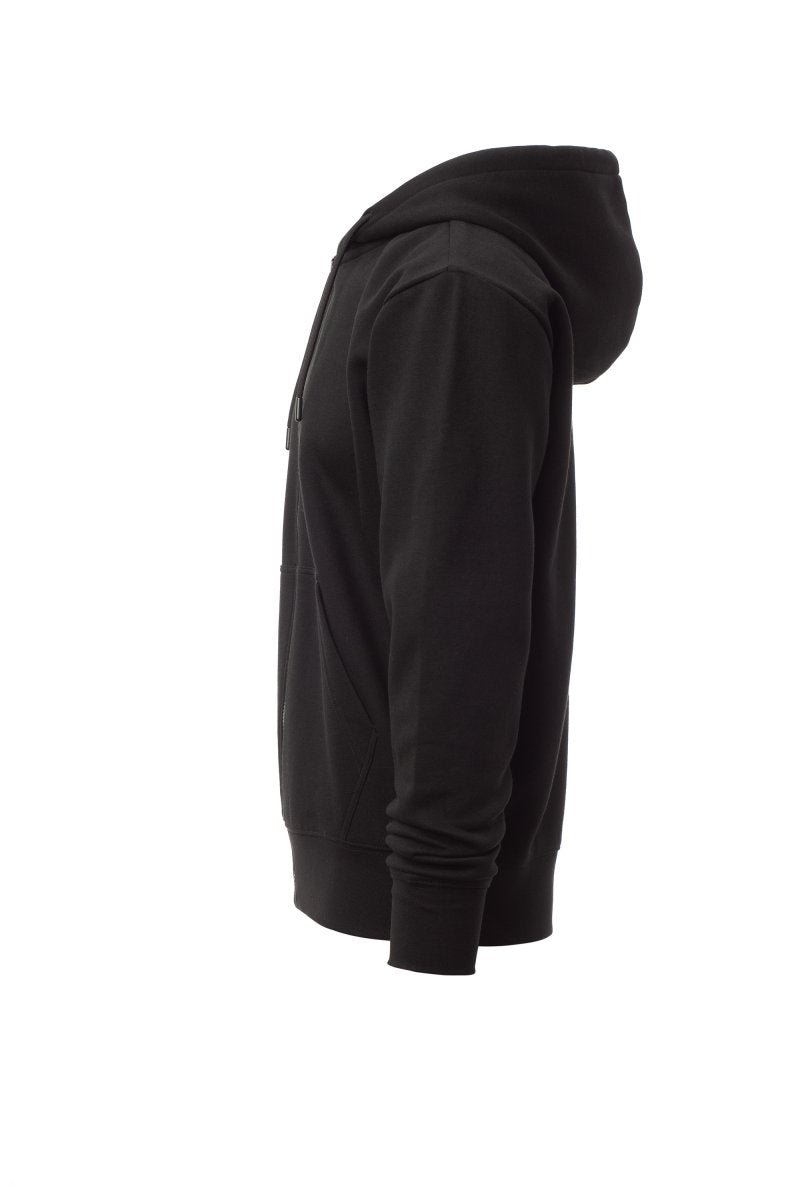 Black Zip Hoodie with Kangaroo Pocket