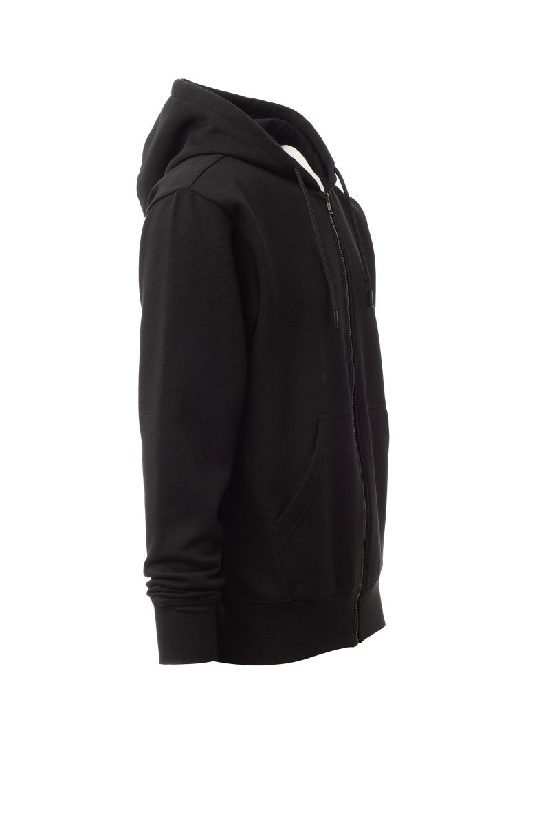 Black Zip Hoodie with Kangaroo Pocket