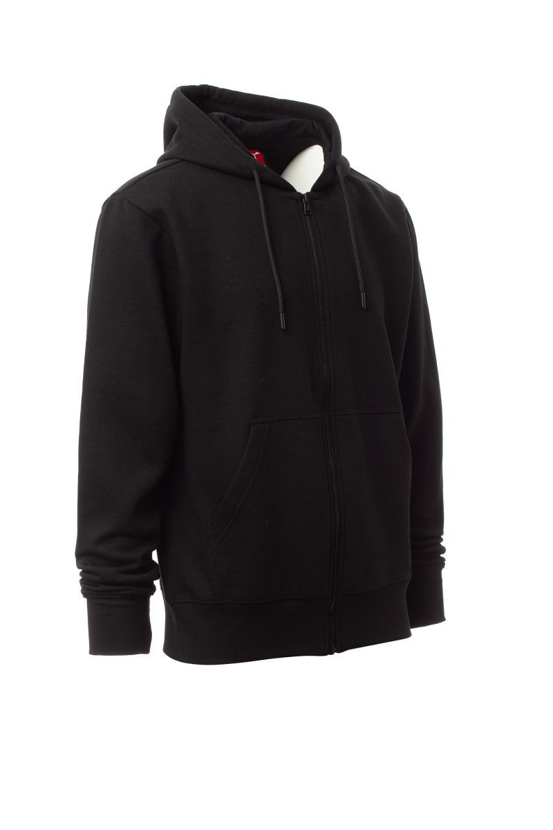 Black Zip Hoodie with Kangaroo Pocket