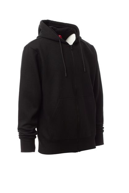 Black Zip Hoodie with Kangaroo Pocket