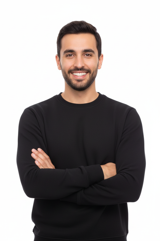 Black Sweatshirt Round Neck (Crew Neck)