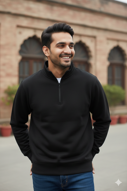 Black Quarter Zipper