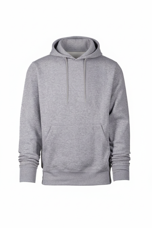 M-Grey Hoodie with Kangaroo Pocket