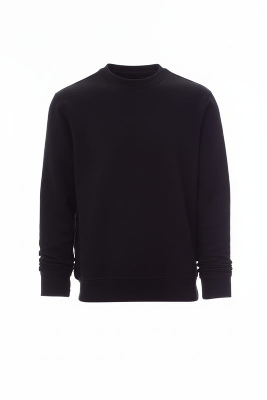 Black Sweatshirt Round Neck (Crew Neck)