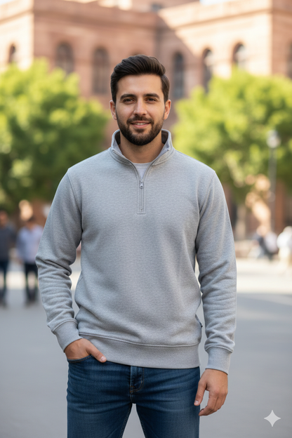 M.Grey Quarter Zipper