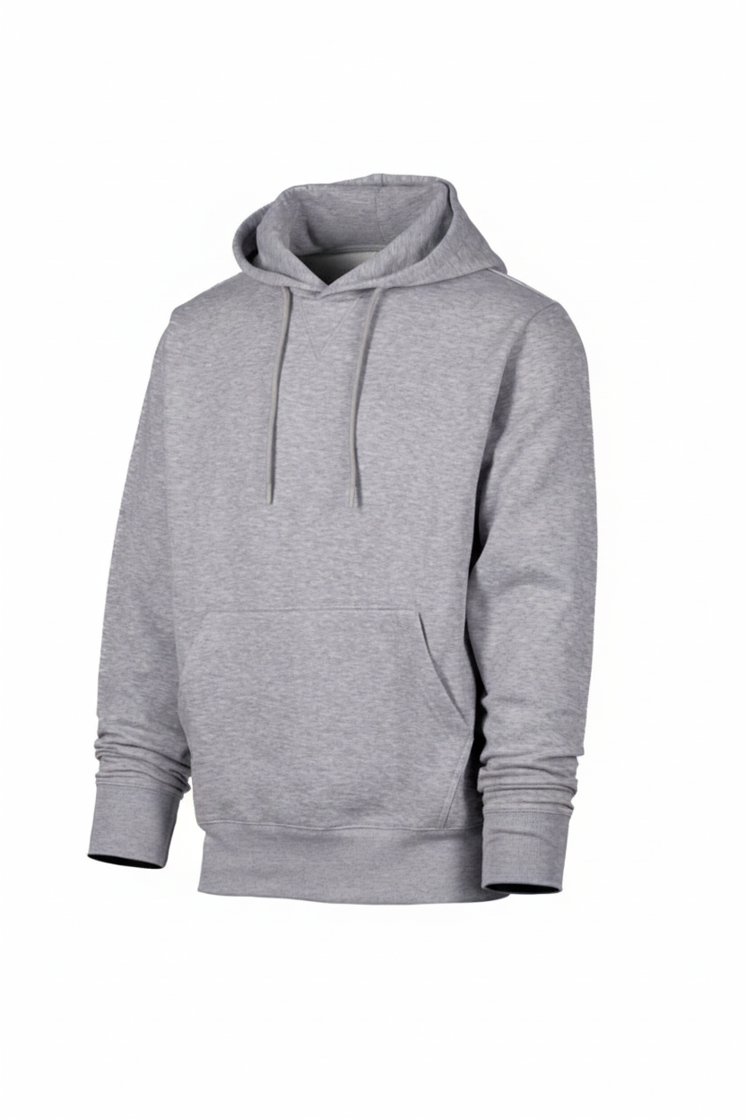 M-Grey Hoodie with Kangaroo Pocket