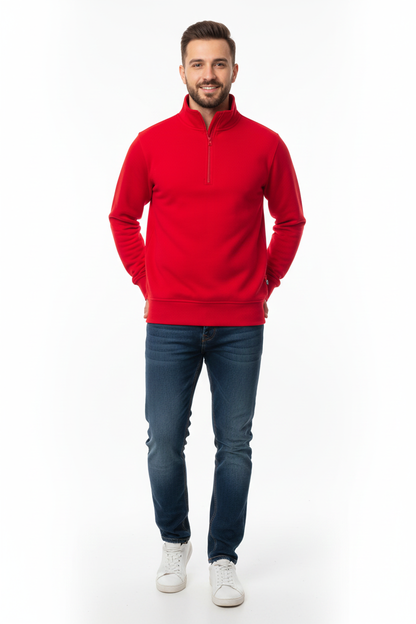 Red Quarter Zipper