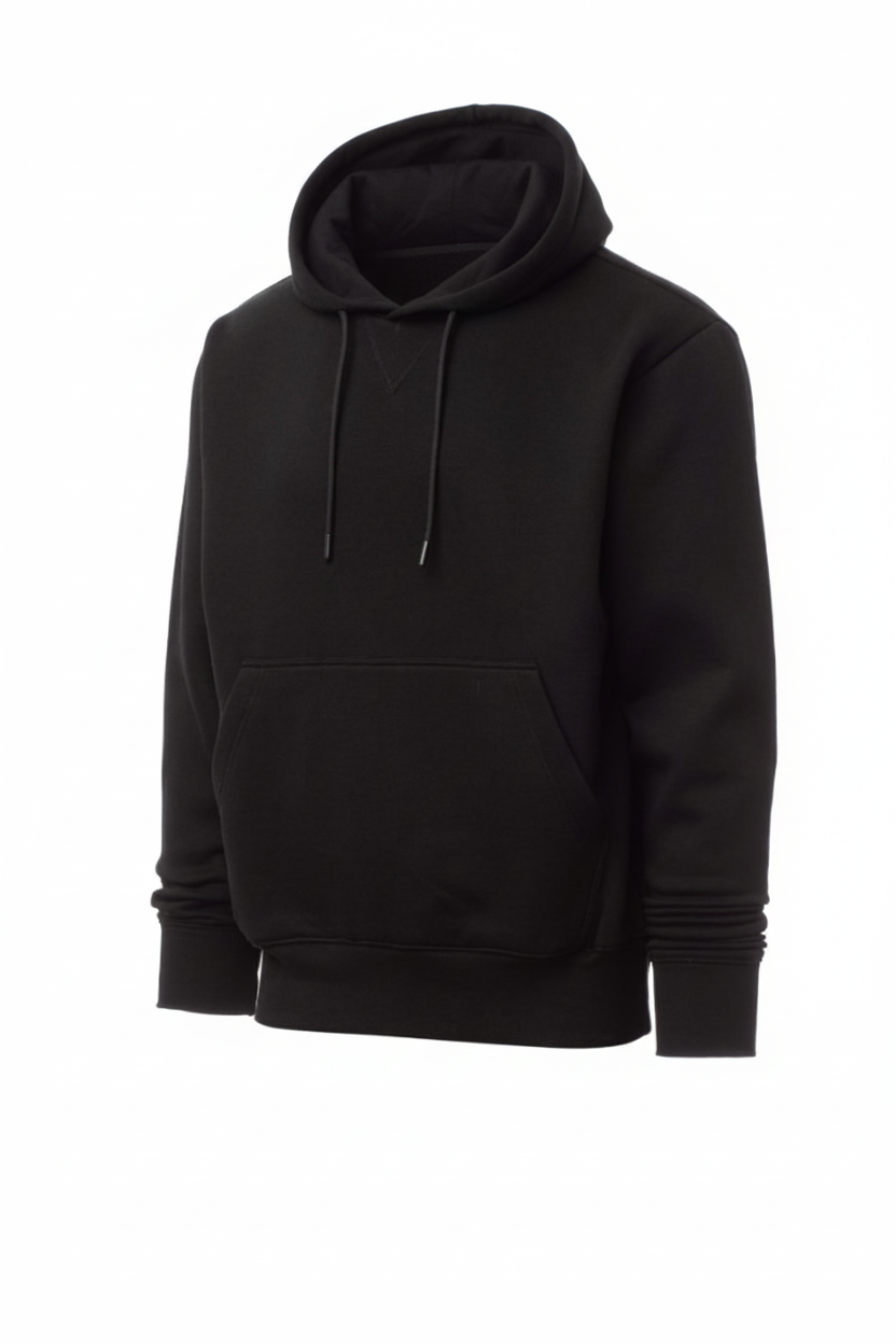 Black Hoodie with Kangaroo Pocket