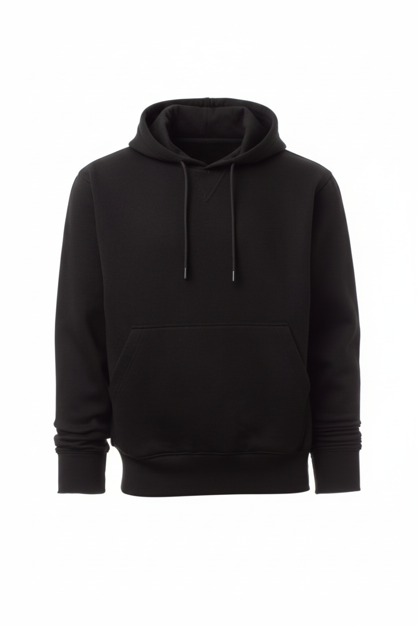 Black Hoodie with Kangaroo Pocket