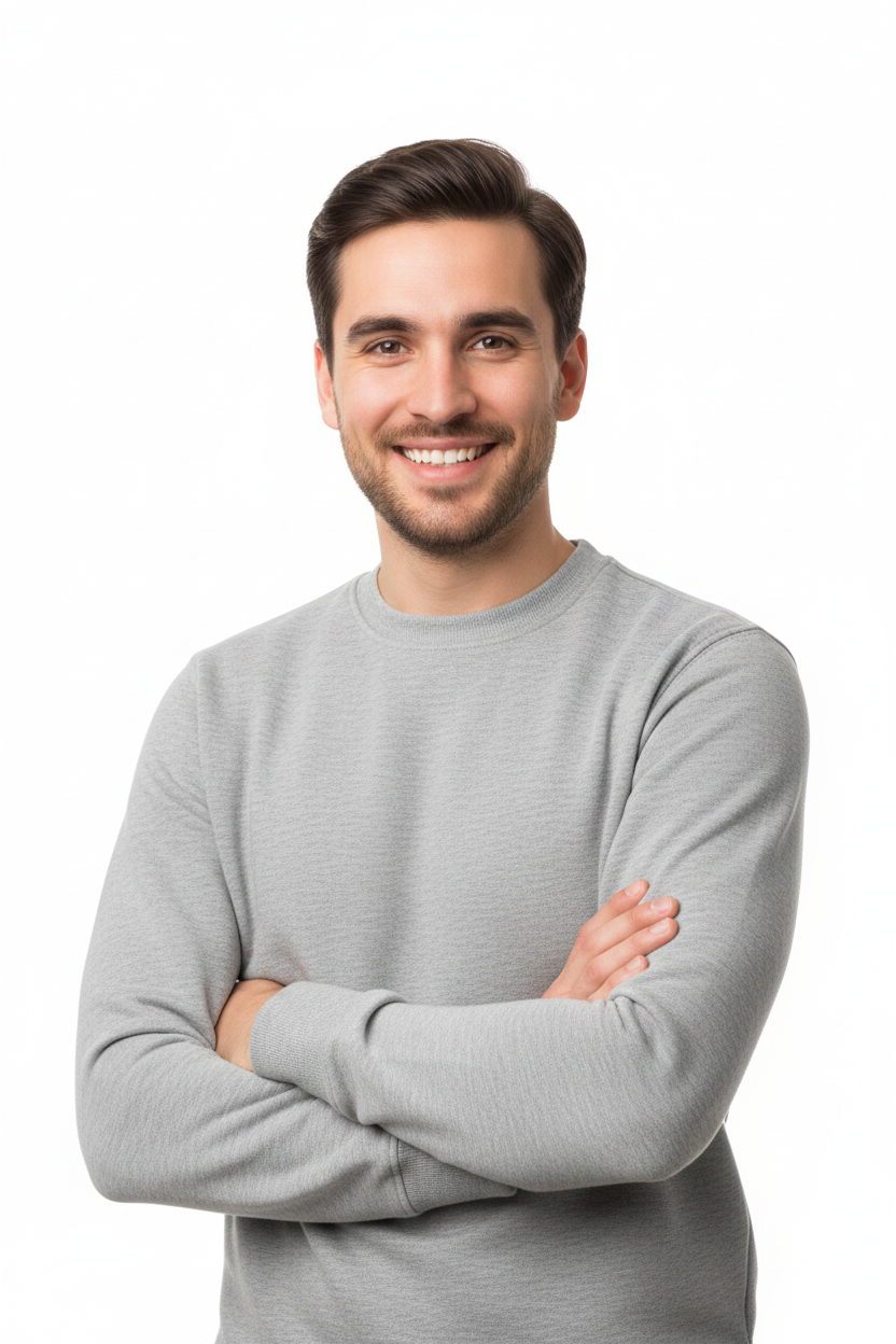 M.Grey Sweatshirt Round Neck (Crew Neck)