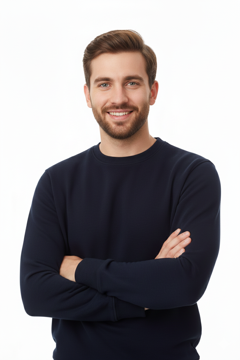 Navy Sweatshirt Round Neck (Crew Neck)