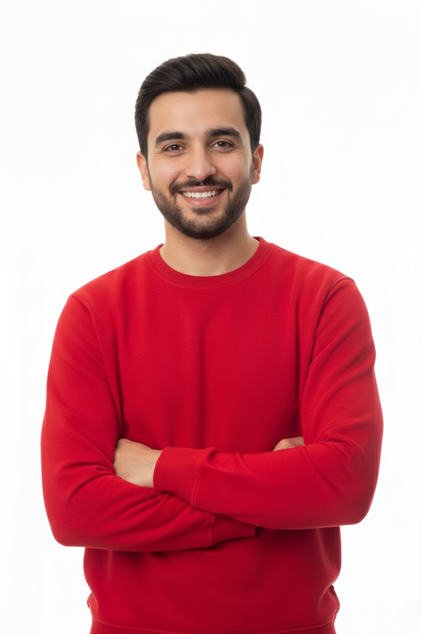 Red Sweatshirt Round Neck (Crew Neck)