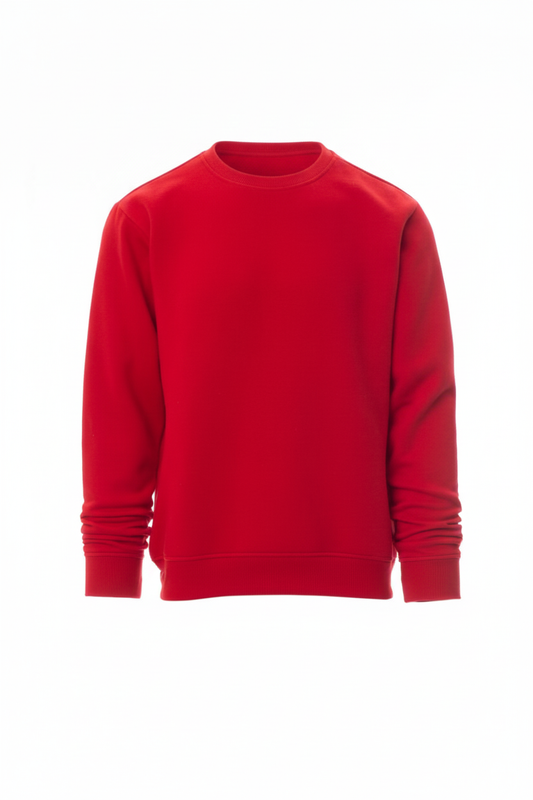 Red Sweatshirt Round Neck (Crew Neck)