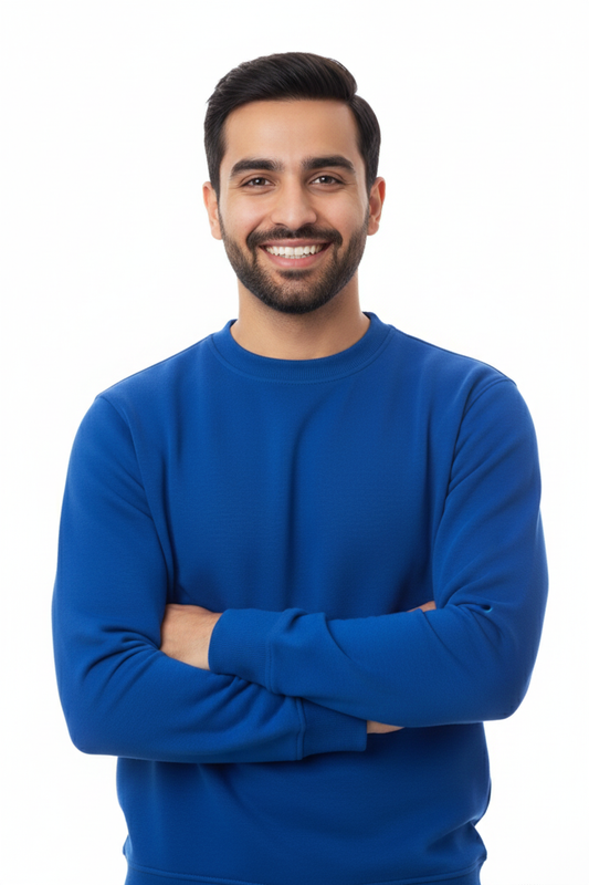 Royal Blue Sweatshirt Round Neck (Crew Neck)