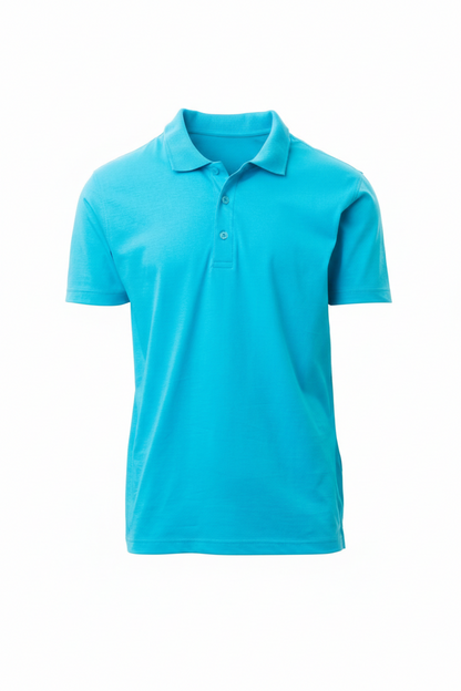 Regular Fit Men's Jersey Polo Light Blue