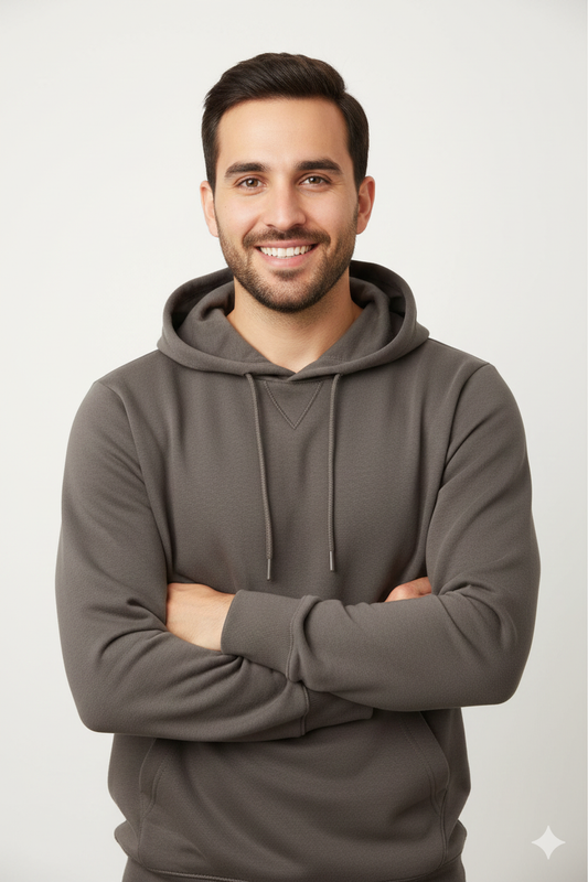 Smoke Hoodie with Kangaroo Pocket