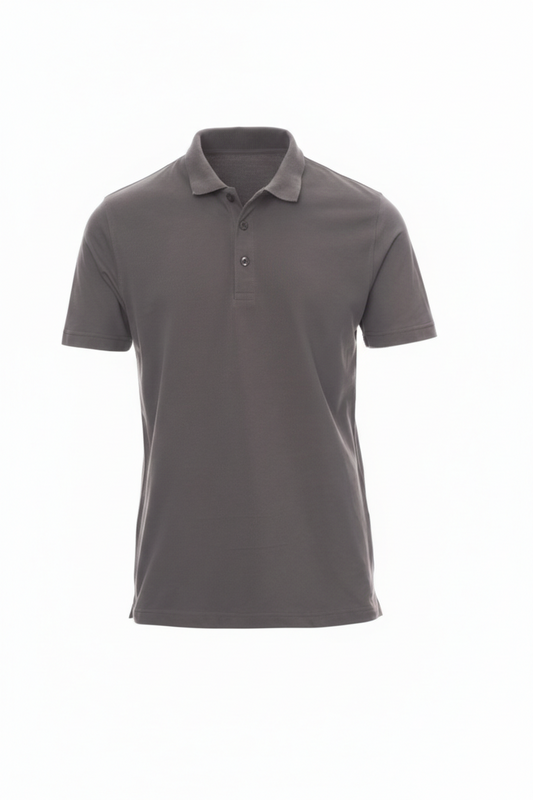 Regular Fit Men's Jersey Polo Smoke