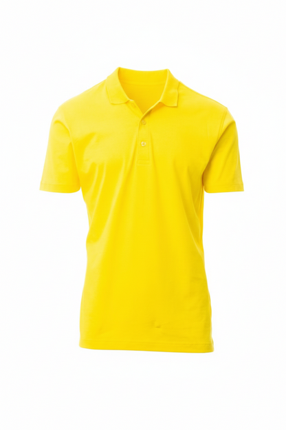 Regular Fit Men's Jersey Polo Yellow