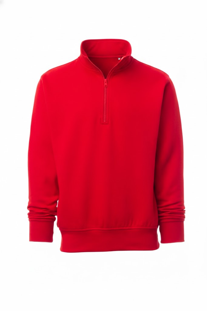 Red Quarter Zipper